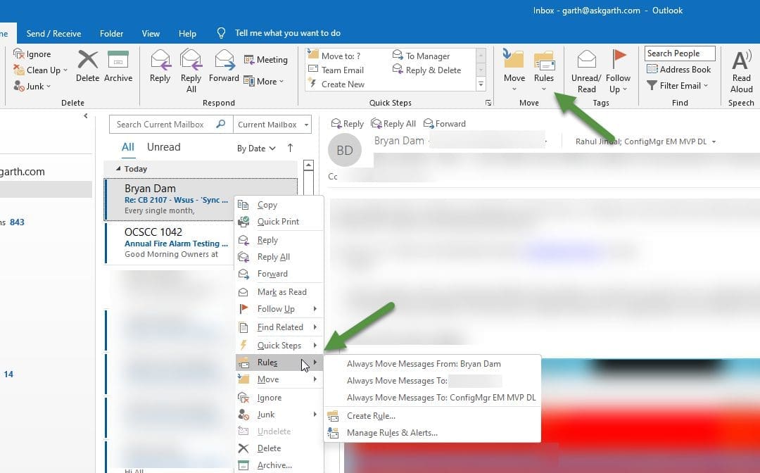 How to Create an Outlook Email Rule!