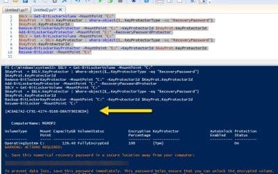 How to Backup BitLocker Recovery Key to AD