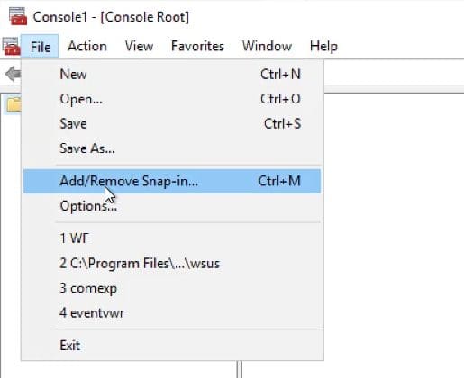 open MMC.exe and opening Add/Remove Snap-in menu item.