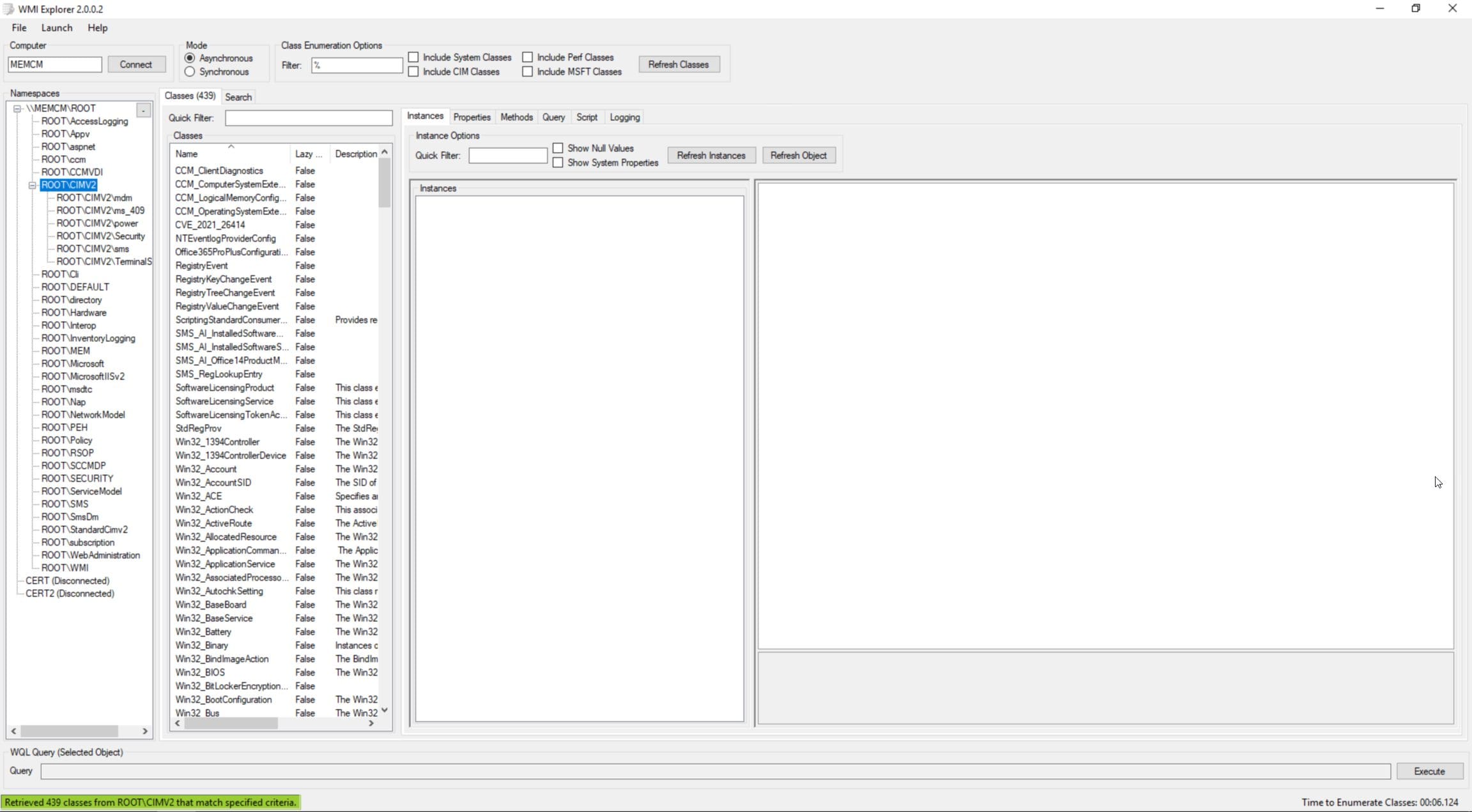 CIMv2 namespace is expanded