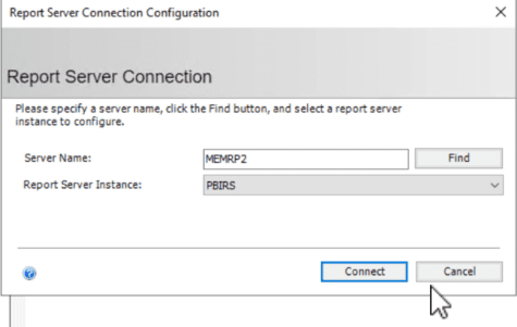 Connection to Report Server