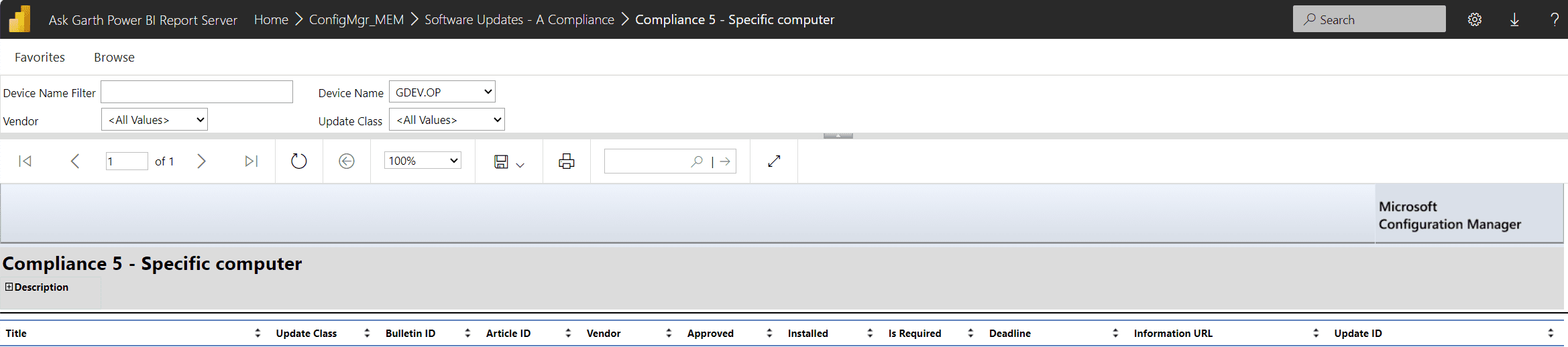 Default ConfigMgr Report Branding