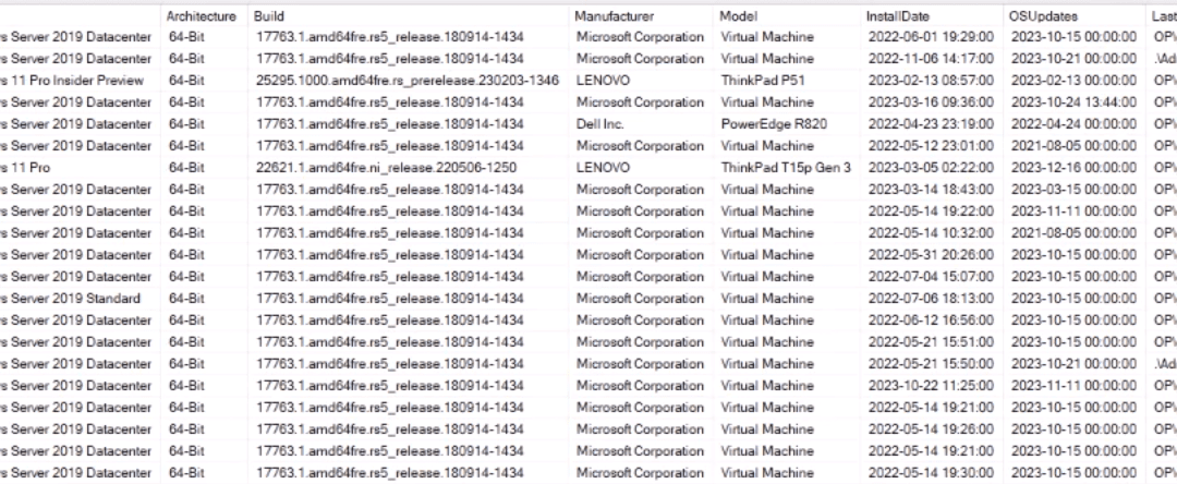 Exploring ConfigMgr Health Script Results