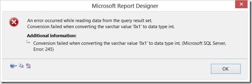 Hexadecimal Value - Error Message