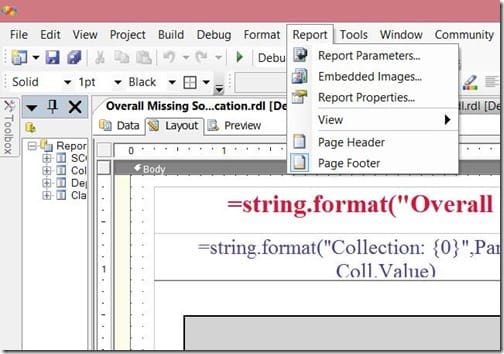 Setup BIDS-ReportProperties