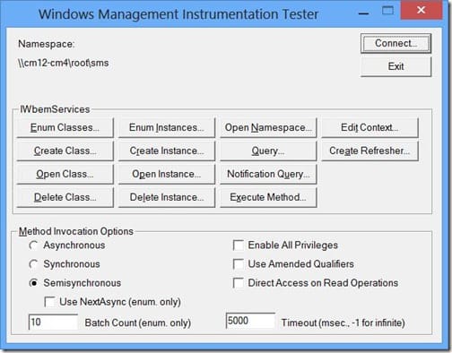 How to Remotely Determine the SMS Provider Using WBEMTest - Enum Classes