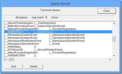 Locate Namespace